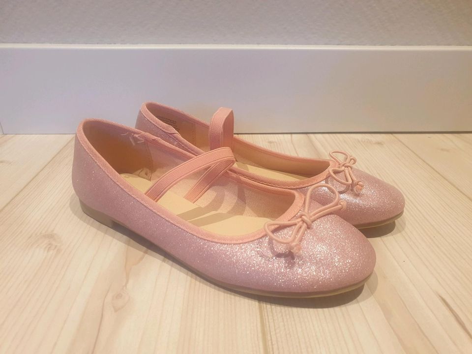 Ballerina Schuhe 35 rosa glitzer in Großbeeren