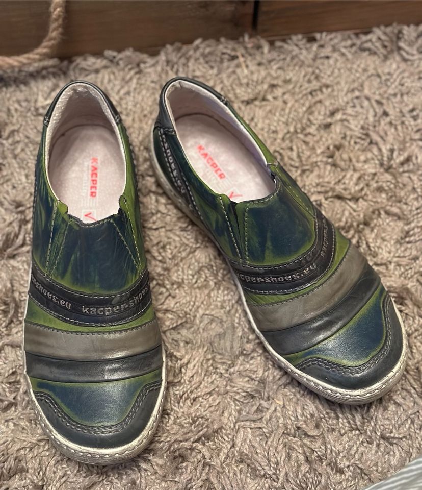 Kacper Slipper Halbschuhe blau/grau/grün in Gera