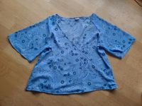 Luftiges Shirt Tunika Gr 44/46 48 blau Blumen Blätter Ausschnitt Hessen - Melsungen Vorschau