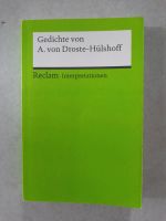 Gedichte von A. von Droste-Hülshoff - Reclam Interpretationen Baden-Württemberg - Müllheim Vorschau