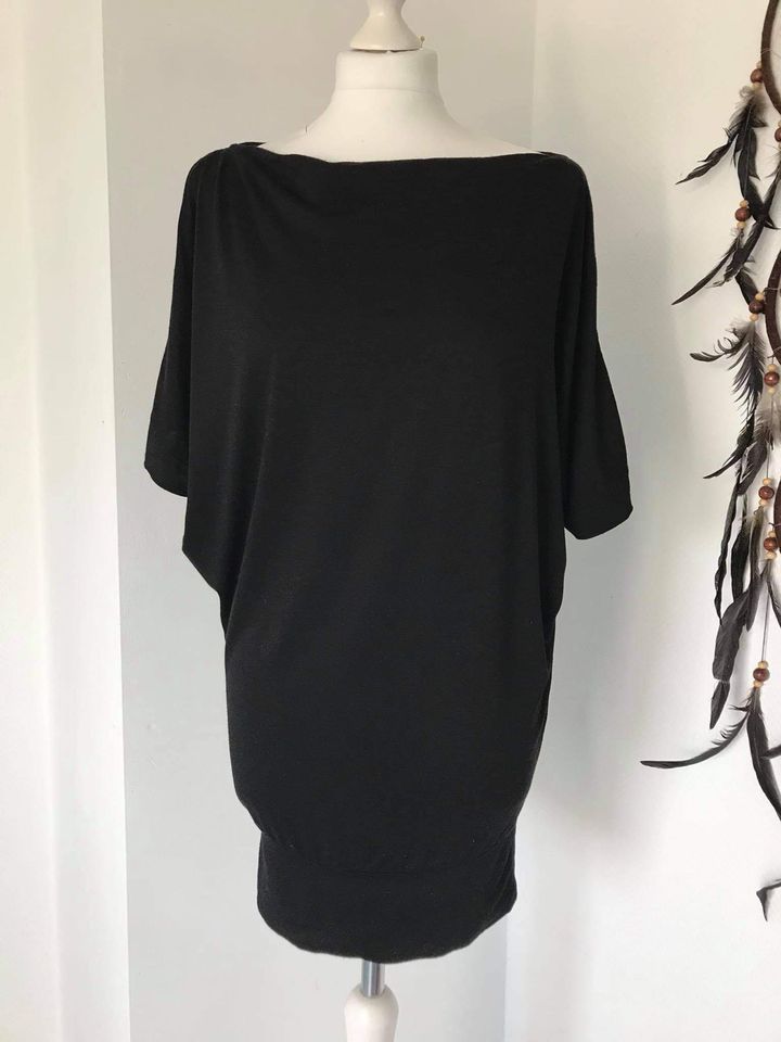 36 38 schwarzes langes Oberteil Shirt Kleid Tshirt Sommer boho hi in Leverkusen