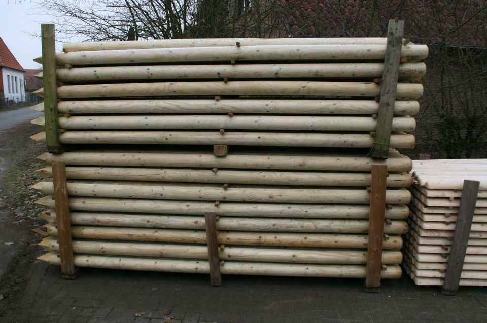 Baumpfähle - Zaunpfähle - Holzpfähle - 10 x 300 cm - imprägniert in Wagenfeld