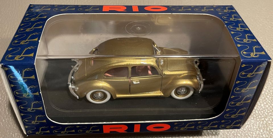 Modellauto Rio 108 Volkswagen 1955 Millionth Beetle 1:43 gold in Rangendingen