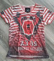 Roberto Geissini Shirt Rot/weiss Strass Original M Herren Top Nordrhein-Westfalen - Hiddenhausen Vorschau