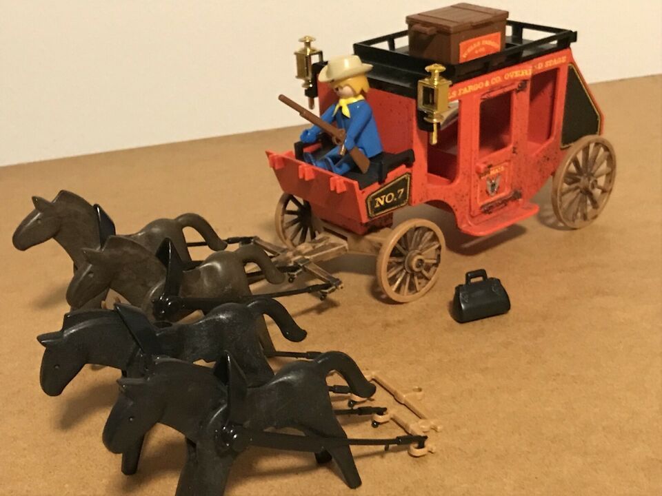 ❤️ tolle PLAYMOBIL Western-Kutsche, rote Postkutsche Wells Fargo in Düsseldorf