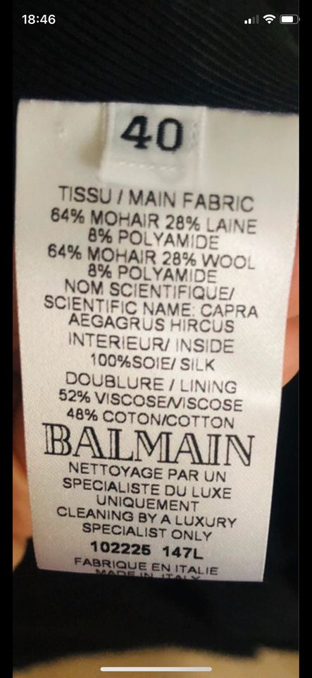 Balmain Mantel Neu ( reduzierter Sommerpreis) in Düsseldorf