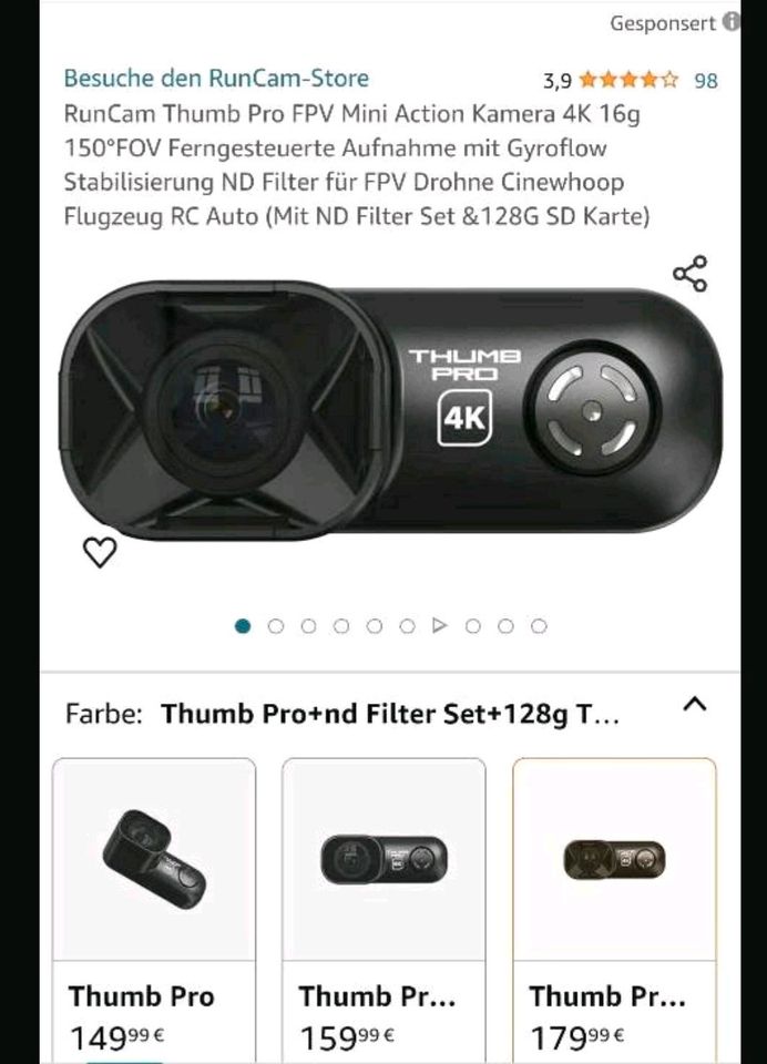RunCam Thumb-Mod-W FPV Pro 4K Version NEU in Köln