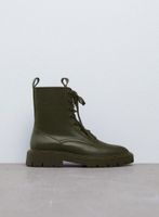 ZARA LEDER Boots Stiefeletten Stiefel Khaki Olive 39 wNeu NP119€ Baden-Württemberg - Karlsruhe Vorschau