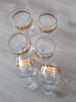 Cognacschwenker Lilörglas Glas Goldrand Teeglas Kaffeebecher T Niedersachsen - Delmenhorst Vorschau
