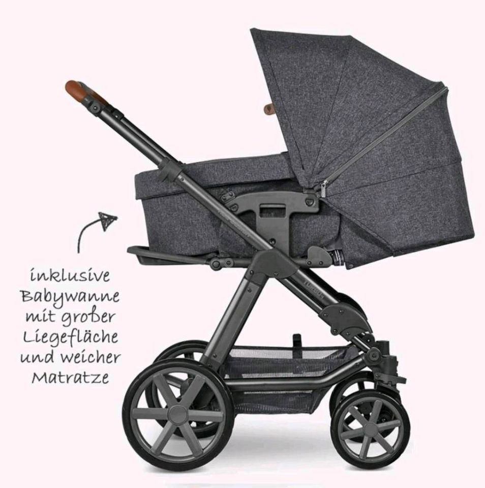 ABC Design Kombi-Kinderwagen Turbo 4 - inkl. Babywanne, Sportsitz in Velbert