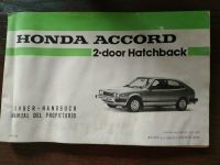 HONDA ACCORD 1 Betriebsanleitung Owner´s Manual Fahrer-Handbuch Brandenburg - Wustermark Vorschau