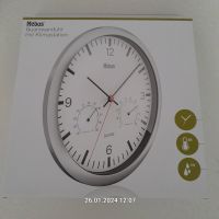 Mebus Quarz  Wanduhr mit Thermometer und Hygrometer silberner Rah Unstruttal - Lengefeld Vorschau