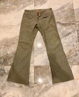 Jeans Hose Schlaghose Bootcut Khaki Original 90er mit Fransen XL Baden-Württemberg - Rottweil Vorschau