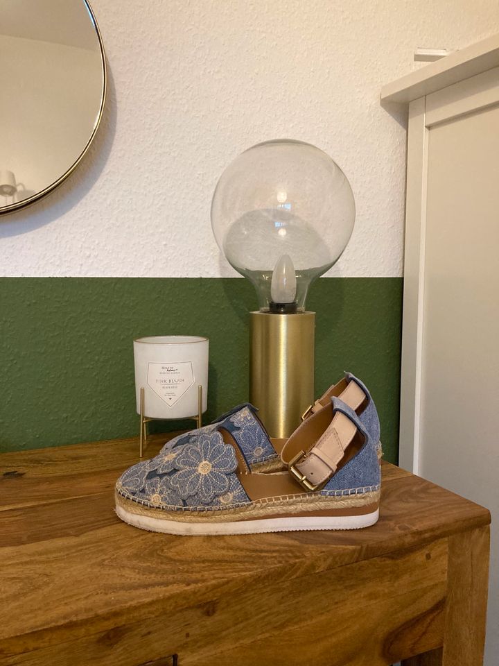 Chloe Espadrilles 38 Leder Blau Jeans in Hamburg