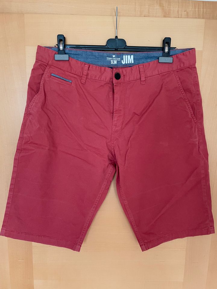 Shorts / Bermuda von Tom Taylor "Jim Slim", lachsrot, Größe 36 in Ottobrunn