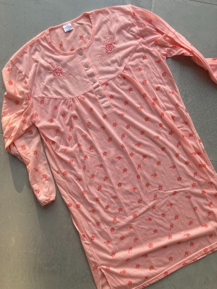 Nachthemd Nachtkleid XL rosa Lachs auch zum Stillen XL ❤️ in Erfurt