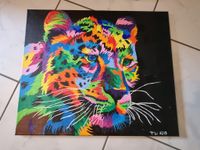 Gemälde Acryl Leopard Leinwand- selbst gemalt - bunt Hessen - Bad Soden am Taunus Vorschau