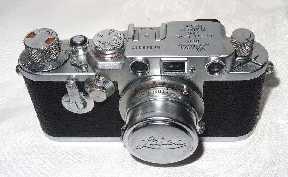 Leitz Leica IIIf Kamera, Selbstauslöser, mit Elmar 5cm - 1:3,5 in Hamburg