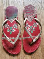 Flip Flops Slides Havaianas 37 38 rot gold Bayern - Regensburg Vorschau