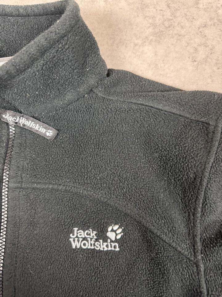 Vintage Jack Wolfskin Fleecejacke Size L/40 Schwarz Grau in Buchen (Odenwald)