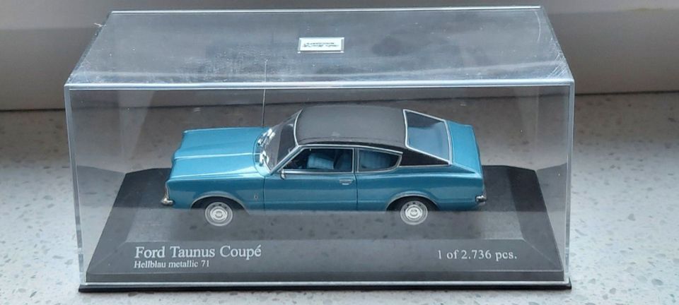 Ford Taunus Coupe 1971 Minichamps 1/43 Modell Vitrine Knudsen in Quakenbrück