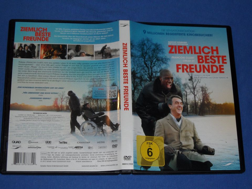 Ziemlich beste Freunde + Francois Cluzet + Omar Sy + DVD in Ludwigshafen