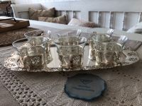 6 Teegläser Silber + Tablett Vintage Nordrhein-Westfalen - Lichtenau Vorschau