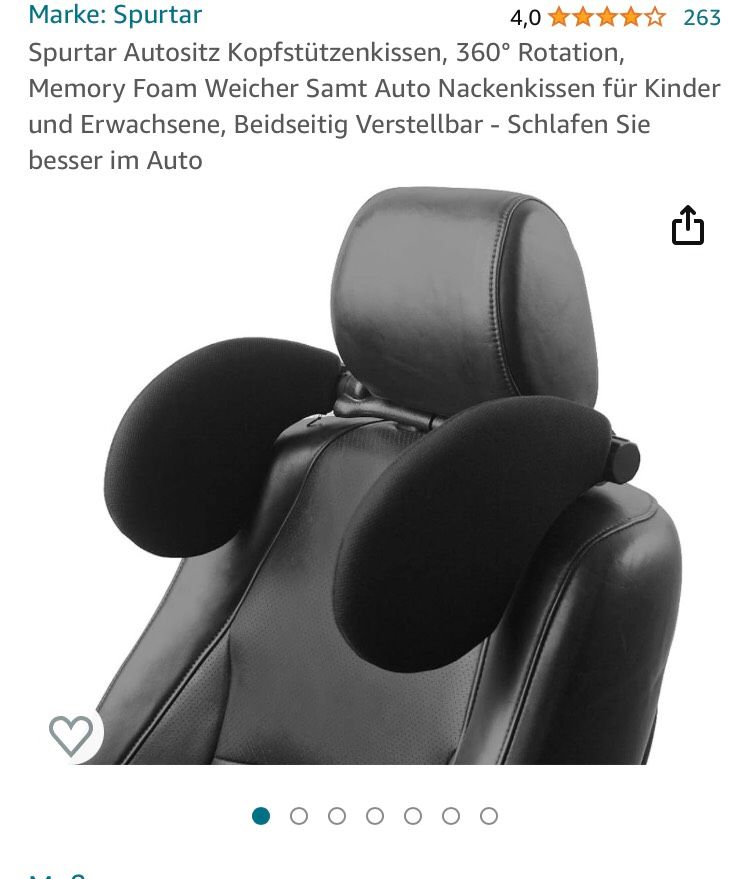 Auto-Kopfstütze, Nackenkissen, verstellbar