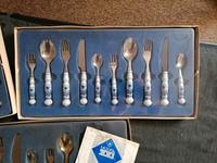 10 tlg. Besteck-Set mit Porzellangriffen , Vintage, DDR Leipzig - Liebertwolkwitz Vorschau