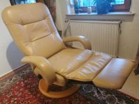 Leder-Relaxsessel beige Niedersachsen - Braunschweig Vorschau