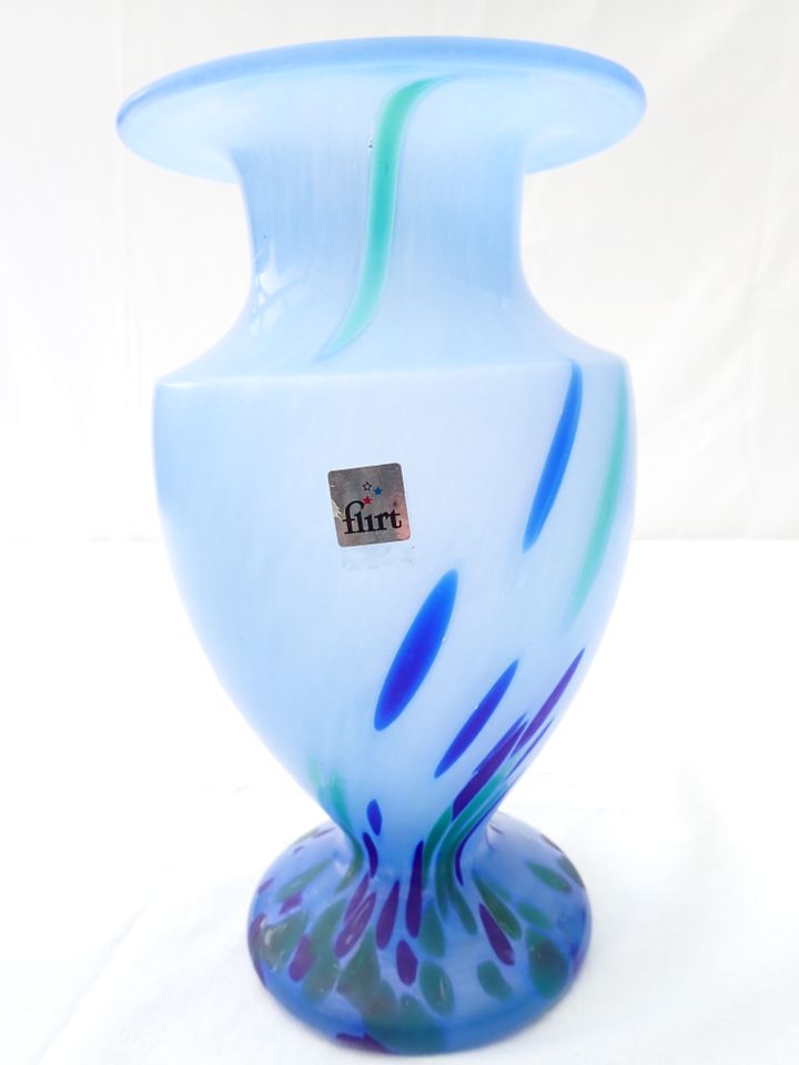 Flirt große Glas Vase "Bari" Pokalvase 26 cm Einschmelzungen OVP in Geldern