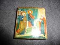 antike Miniatur Ikone Heiligenbild Öl auf Holz 19.Jahrhundert Nordrhein-Westfalen - Rüthen Vorschau