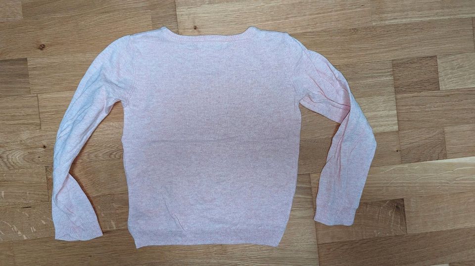 98/104: Shirt mit Pailletten-Herz, Pulli, H&M in Riemerling