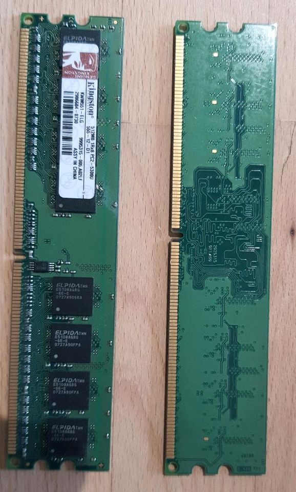 512 MB, PC2-5300 DDR2 1Rx8 PC2-5300U-555 Kingston HP/Dell RAM in Heidenheim an der Brenz