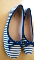 TAMARIS Damen Ballerinas Schuhe Gr. 36 in blau / weiß Bayern - Döhlau Vorschau