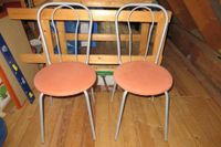 2 Stühle / Stuhl silber mit orangem Polster Schleswig-Holstein - Flensburg Vorschau