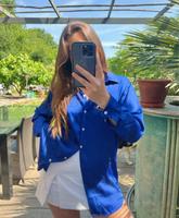 Zara Satin Bluse Hemd Blogger royal blau Nordrhein-Westfalen - Hamm Vorschau