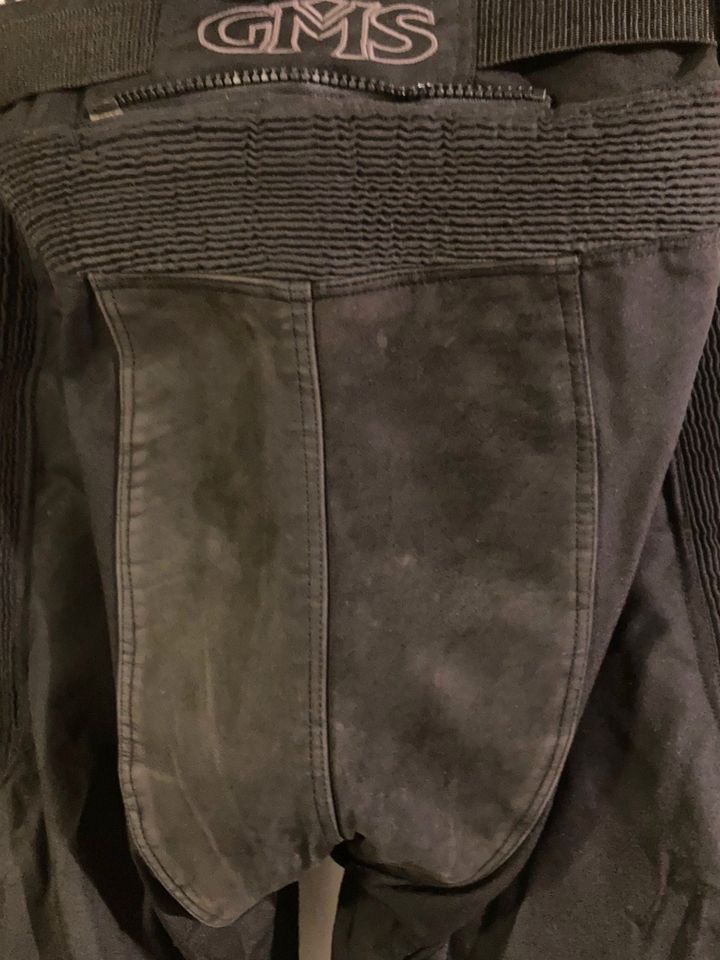 GMS Cordura Textilhose wasserdicht mit Lederbesatz Größe XXL in Flein