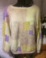 Pullover Strick Patchwork Strickpullover gelb lila Handmade 42.44 Nordrhein-Westfalen - Lüdenscheid Vorschau