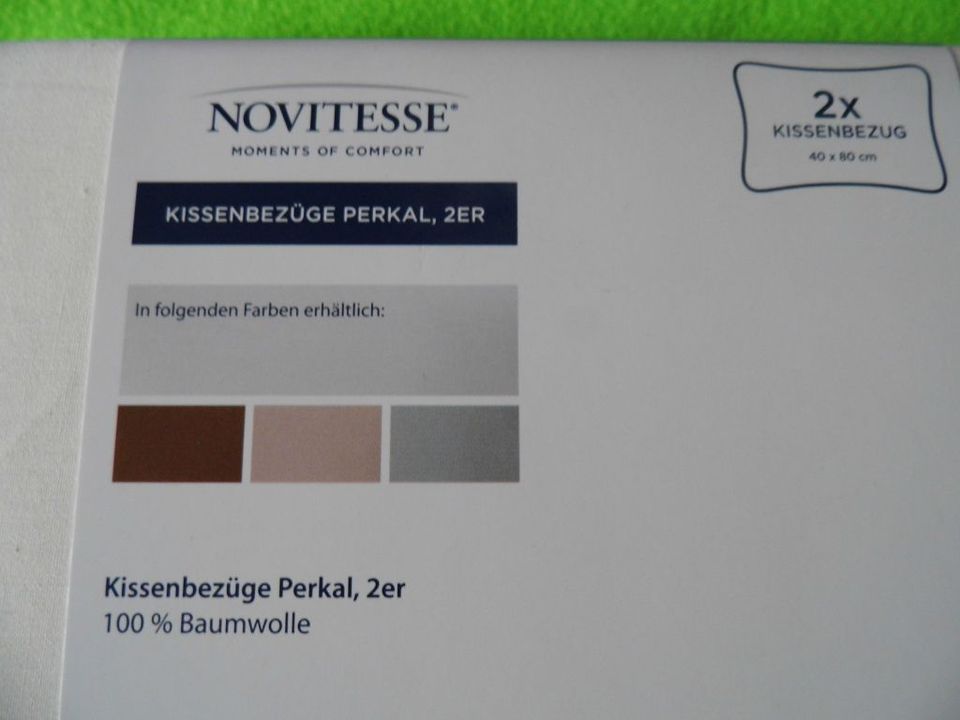 ❤️ Novitesse ❤️ 2 er Kissen Bezüge 40x80 weiß NEU 80x40 Set Paket in Frankfurt am Main