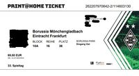 2 Tickets Borussia Mönchengladbach - Eintr. Frankfurt  Block 10A Nordrhein-Westfalen - Meerbusch Vorschau