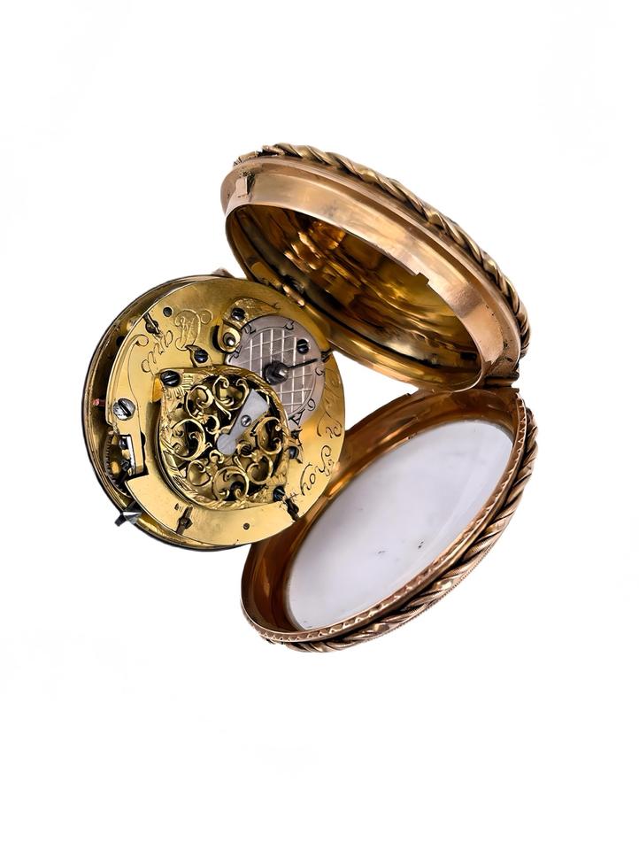 Feine Spindel Taschenuhr Charles Le Roy Paris 18k Gold 38mm in Obernzenn