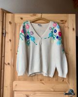 Cardigan Blumen 100% Wolle Vintage Boho Bayern - Erding Vorschau