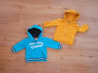 Sweatjacke 86 Jacke Zipper Hoodie senfgelb blau Übergangsjacke Hessen - Alheim Vorschau