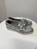 Silberne Anna Field Ballerinas mit Schleife Sachsen-Anhalt - Halle Vorschau