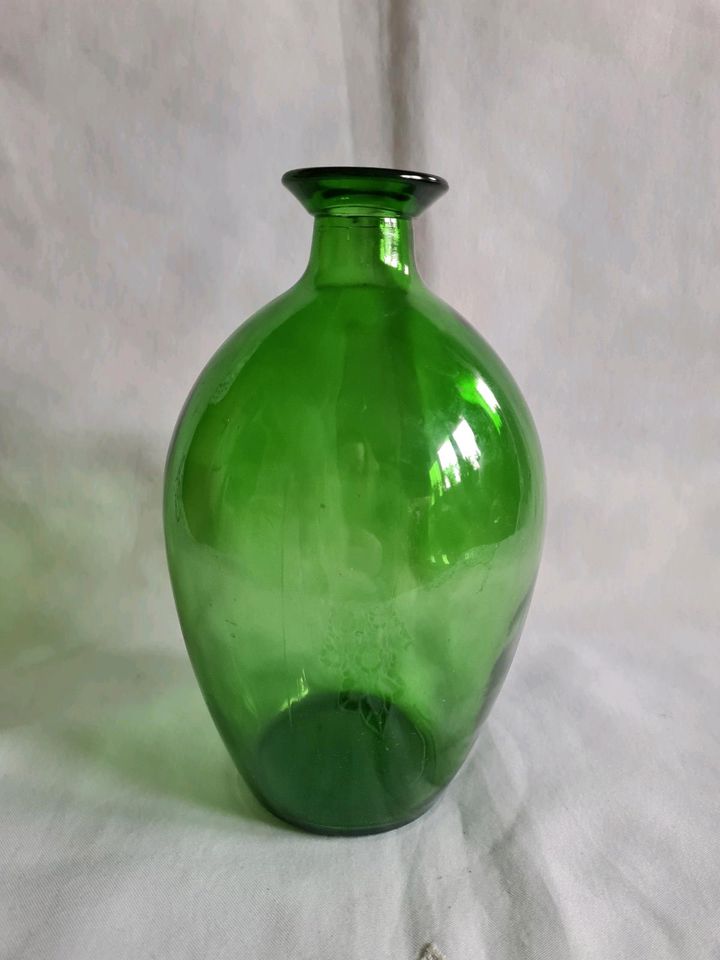 Alte Flasche Glas Glasflasche Vintage grün Empoli 1 Liter 1,0 in Rattelsdorf