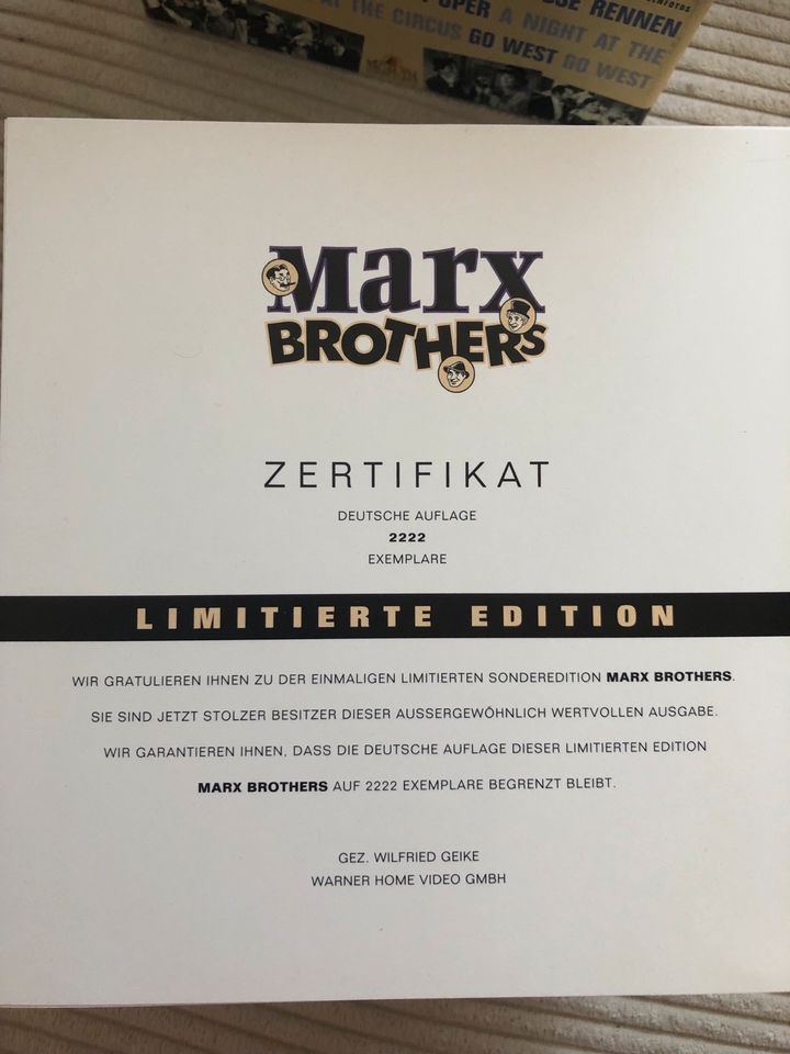 Marx Brothers - Limitierte Edition VHS im Sammlerzustand! in Freden
