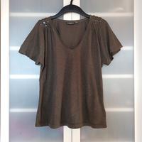 MEXX Shirt khaki mit Volantärmel und Zierknöpfen Gr. S Bayern - Eching (Niederbay) Vorschau