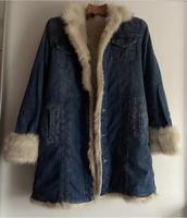 Liu Jo White Jeansmantel Gr. 44 IT Blau Weiß AzA 51cm NP 490€ West - Nied Vorschau