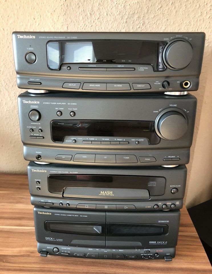 Technics Stereo Anlage SOUND Processor SH-CH650 mit 2 Boxen in Walldürn